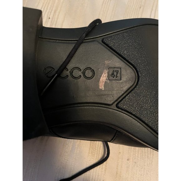 Men\'s ECCO \'Cairo\' Black Leather Apron Toe Oxfords Size US 13.5 EUR 47